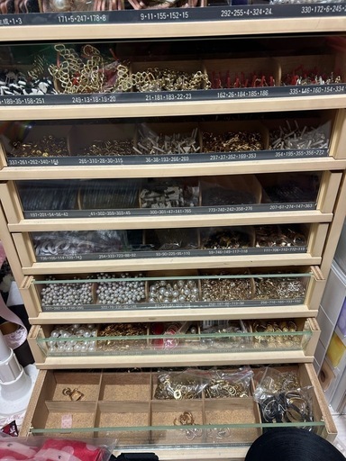 2個セット　フジックス ミシン糸ケース 店舗　什器 昭和レトロ 古い　ハンドメイド　パーツ入れ　
