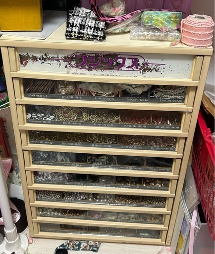 2個セット　フジックス ミシン糸ケース 店舗　什器 昭和レトロ 古い　ハンドメイド　パーツ入れ　