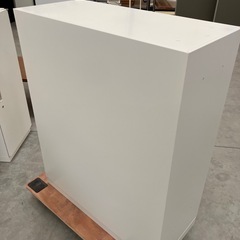 【来店歓迎】【OF-135】共栄 ローキャビネット 引き違い書庫 鍵付 書類保管 備品収納 ホワイトスチール 検)事務机　オフィス チェア　会議 椅子　ロッカー　ミーティングテーブル　応接ソファ 店舗 事務所 什器　書庫 本棚 ラック デスク スチール 美品多数 格安 【中古オフィス家具】の画像