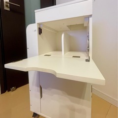 【ホワイト】ミラー付きコスメワゴン✨の画像