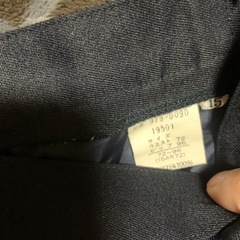 レディース　紺色　スカートスーツ　15号　日本製の画像