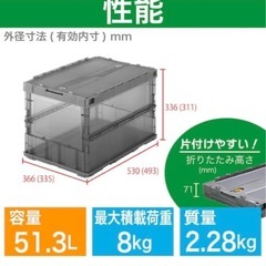 TRUSCO トラスコ中山 TSK-C50B 50L 収納ボックス 33x53x36cmの画像