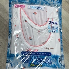 【開封済み未使用】肌着タンクトップ（夏素材冷感）　イチゴ柄2枚　130の画像
