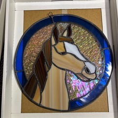 馬の顔　ステンドグラスの画像