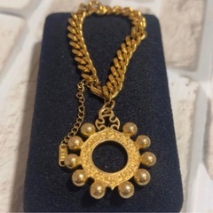 極美品★ゴールド　喜平ブレスレット　チェーンブレスレット　教会　十字架　縁起良い　縁起物　可愛い　フランス　イタリアの画像