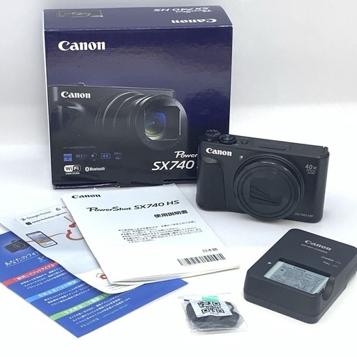 【極美品】Canon PowerShot SX740 HS ブラック デジカメ チルト液晶モニター 軽量