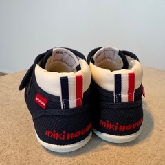 【新品未使用】miki house ファーストシューズ 12.5cmネイビーの画像