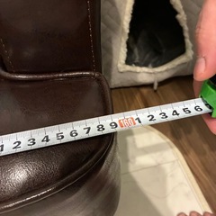 ブラウン レザー調ソファ（横160cm）の画像