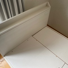 ニトリ　シングルベッド　収納付き　ベッドフレーム　Nジオ　ホワイトの画像