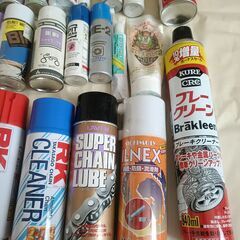 バイク用　まとめ売り　チェーンクリーナー ブレーキクリーナー バイクウォッシュ ヘルメットクリーナー 金ブラシなどの画像