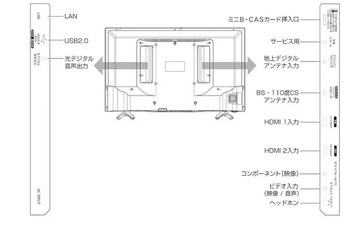 【美品】液晶テレビ　ハイセンス 32V型 ハイビジョンLED液晶テレビ　Hisense