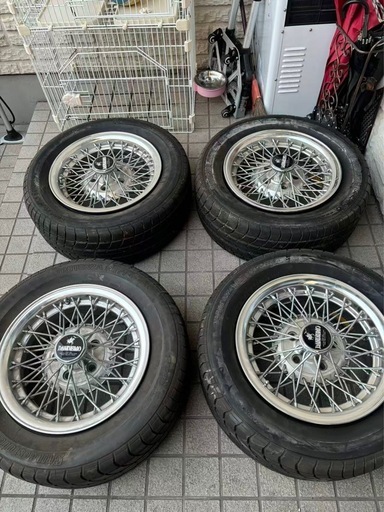 希少！DANDISMO ワイヤーホイール 当時物 ◆ 4本セット. 旧車用、ダイヤ交換必要