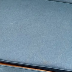 2人掛けソファ＋オットマン付き　レイアウト自由　ブルーの画像