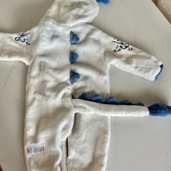 【美品】Next 恐竜 ロンパース 90cm 着ぐるみ もこもこ ブルーの画像