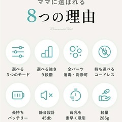 【美品】Mama&Me 電動母乳搾乳器　QuickPull クイックプル　1回だけ使用　未使用部品あり　ベビー用品　出産準備　マタニティの画像
