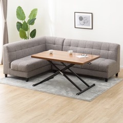 【良質‼️🉐】ニトリ　昇降ダイニングテーブル　アクティブウォルナット　高さ調節ができるテーブルの画像