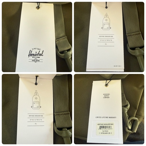 【新品タグ付】Herschel HERITAGE SHOULDER BAG IG