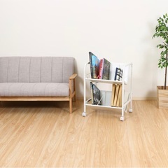 【美品】A4ファイル対応 キャスター付ワゴン（2段）デスク周りの整理に！の画像