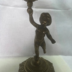 お値下げ　イタリー製　大理石、ブロンズ像飾りの画像