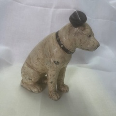 激レア！金属製ビクター犬の貯金箱の画像