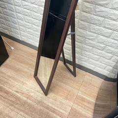 木製スタンドミラー 鏡 姿見の画像