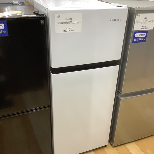 【トレファクラパーク岸和田店】2024年製　2ドア冷蔵庫 Hisense   1年保証付