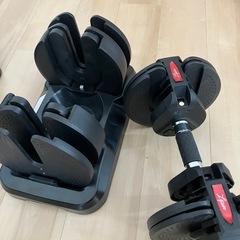 トレーニングベンチと可変ダンベル(2.3kg〜20kg)1セットの画像