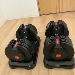 トレーニングベンチと可変ダンベル(2.3kg〜20kg)1セットの画像