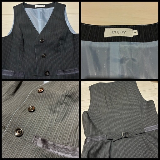 enjoy エンジョイ 制服 事務服 ベストスカート ブラウス　5点セット