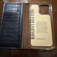 クロコダイル風　本革です。　iPhone16Pro Max ケース　手帳型　栃木レザーの画像