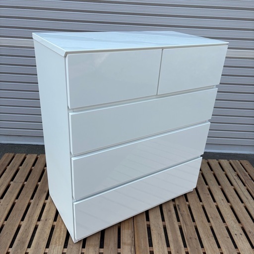 ニトリローチェスト(クエス 80-4LC WH)ホワイト4段収納タンス白家具