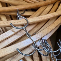 木製ハンガー 70本　の画像