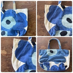マリメッコ Marimekko ウニッコ柄 大型 トートバック キャンバスの画像