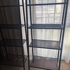 【IKEA】スチールラック(黒)×2の画像