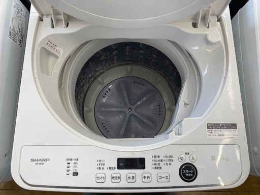 【6ヶ月保証】SHARP シャープ 5.5kg 全自動洗濯機 ES-GE5E-W 2021年製