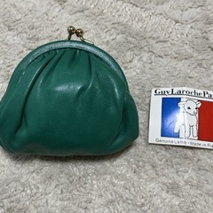 新品未使用★フランスファッションブランド Guy Laroche (ギ・ラロッシュ) がま口コインケース　グリーンの画像