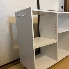 【あげます】スライドできる本棚　白の画像