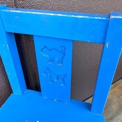 IKEA イケア KRITTER クリッテル 子ども用椅子 ブルーの画像