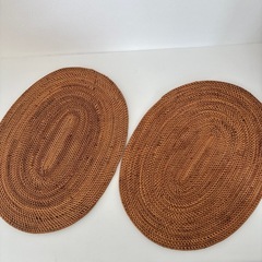 藤の籠　ランチョンマット2枚の画像