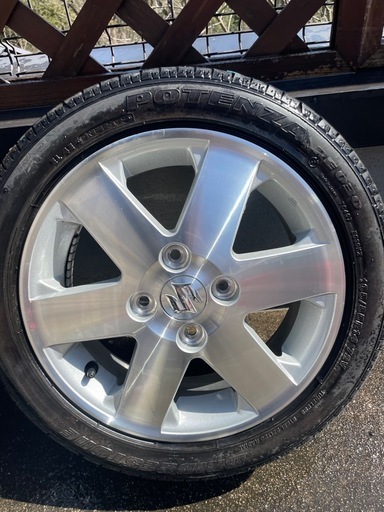 最終値下げ　スズキ純正 14インチ アルミホイール 4本ポテンザタイヤ付 165/55R14