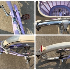 20インチパープル 子供用自転車の画像
