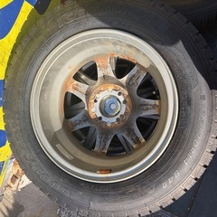 【新品未使用】グッドイヤー アイスナビ7 175/70R14 スタッドレスタイヤ + アルミホイール 4本セット 2022年製の画像