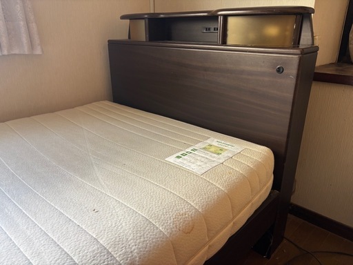 ★セット★ 介護ベッド 電動リクライニング Naturasleepマットレス 電動リクライニング ベッドフレーム 動作品