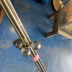 1本竿立て　1.3m ステンレス　ステップ付き　5本セットの画像