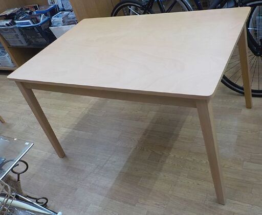 美品！4人掛けダイニングセット テーブル幅120㎝ チェア4脚 ナチュラル 食卓セット 4人用　西岡店