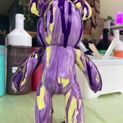 キラキラ紫のベアアートをお渡しします！の画像