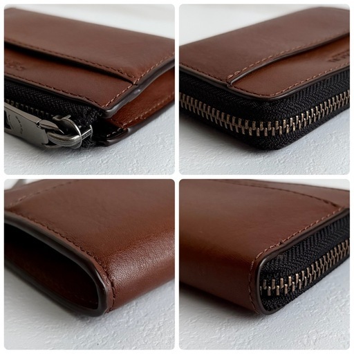 ☆現金払い可能☆【極美品】COACH  スポーツ カーフ レザー ジップ キーケース 小銭入れ 