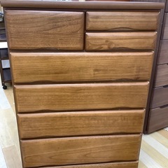 【トレファクラパーク岸和田店】チェスト　６段7杯　ブラウン　三友ファニチャーの画像