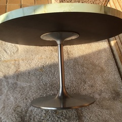 大理石調　ラウンドテーブル　丸テーブル　コーヒーテーブル　デコラ　昭和レトロの画像