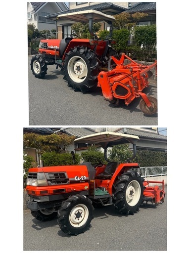クボタ　トラクター　GL-29 4WD 自動水平 PTO逆転 倍速 自動深耕 パワステ Uシフト　クリープ  29馬力　RL16G